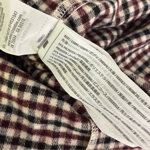 Abercrombie & Fitch Oversized Button Up Flannel Size Medium W24 - Picture 9 of 9